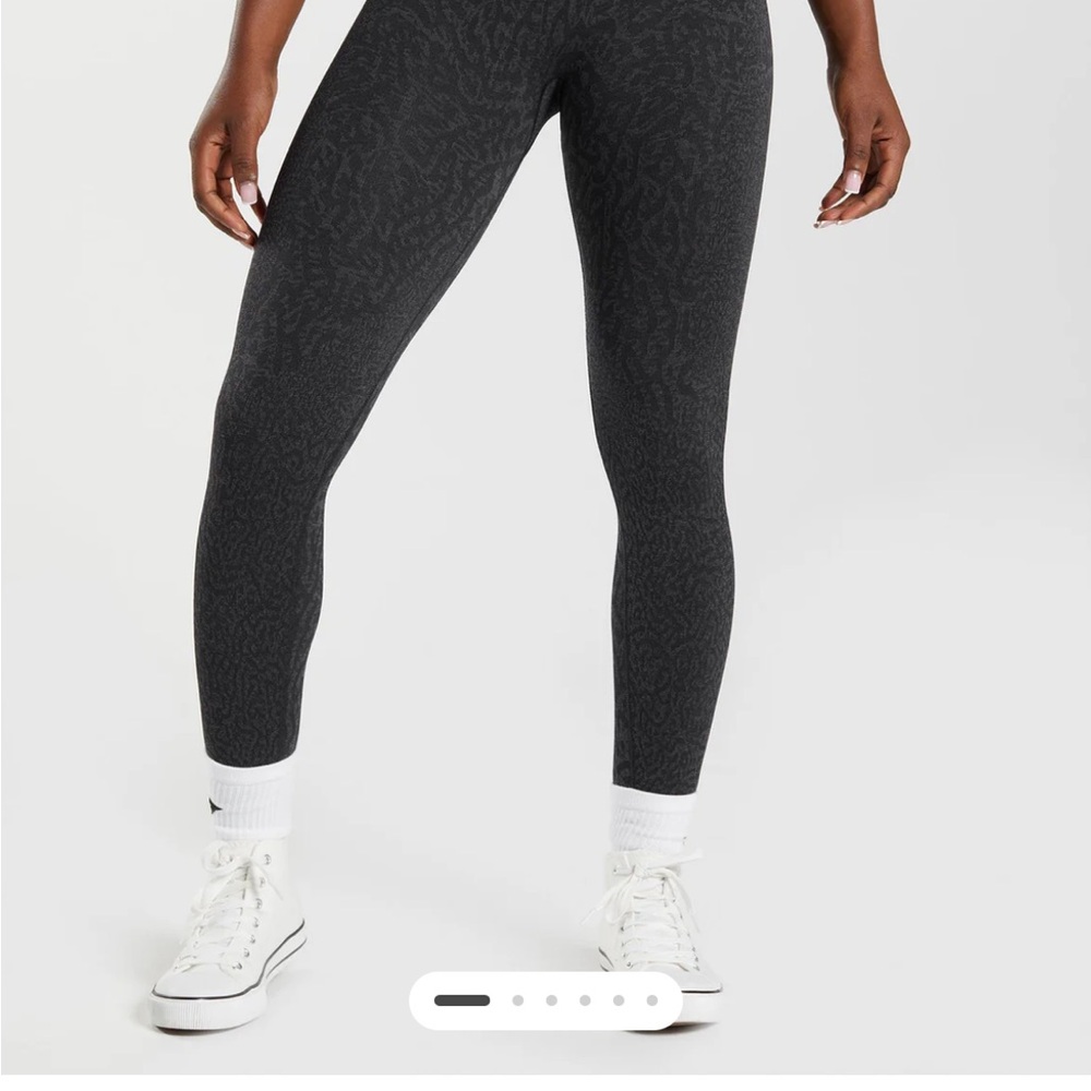 Gymshark Women's Black Patterned Leggings